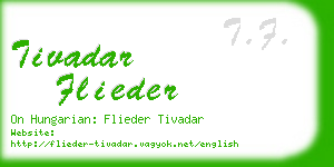 tivadar flieder business card